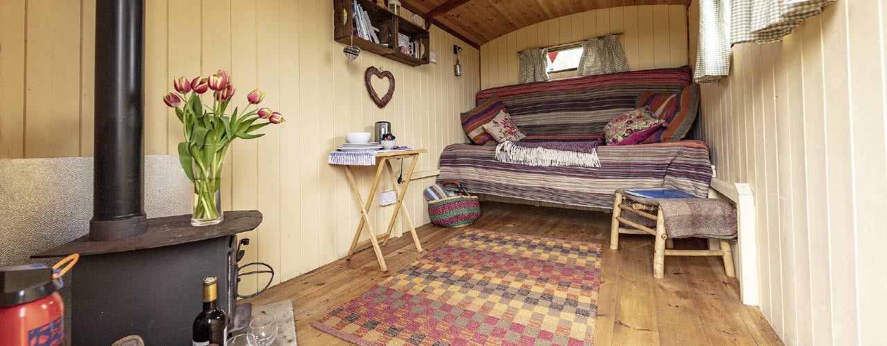 Inside the Bolt Hole. Glamping in Rhossili, Gower Peninsula