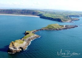 Aerial view of Worms Head