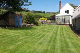 The garden, Lower Pitton Farmhouse, Rhossili, Gower Peninsula