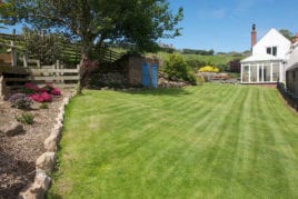 The garden, Lower Pitton Farmhouse, Rhossili, Gower Peninsula