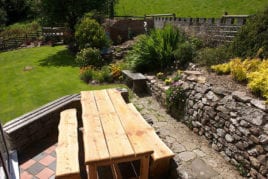 The garden, Lower Pitton Farmhouse, Rhossili, Gower Peninsula