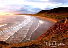Sunset at Rhossili Bay, Gower