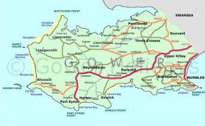 Map of the Gower Peninsula