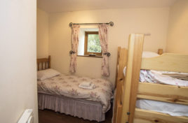 The second bedroom at Corn Cottage self-catering accommodation, Rhossili, Gower Peninsula