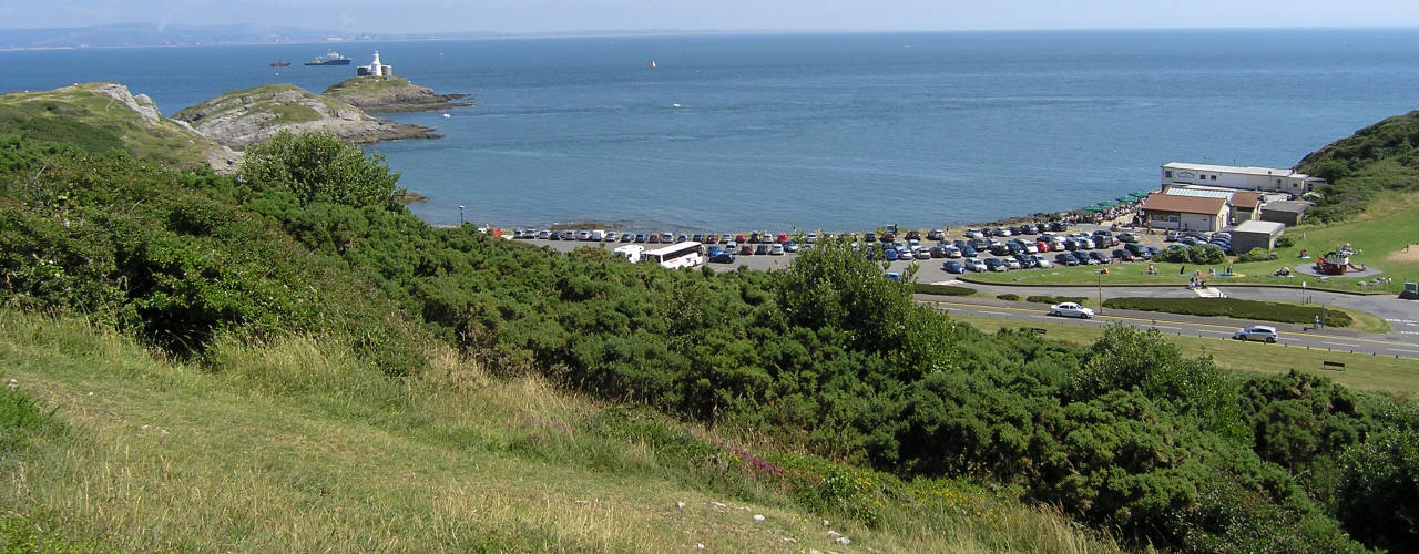 Bracelet and Limeslade Bays in Mumbles near the Gower Peninsula