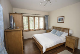 The double bedroom at Corn Cottage self-catering accommodation, Rhossili, Gower Peninsula