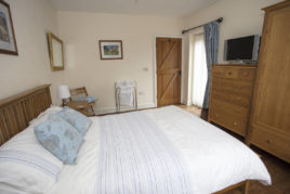 The double bedroom at Corn Cottage self-catering accommodation, Rhossili, Gower Peninsula