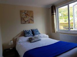The double bedroom at Sea Breeze Apartment 2 self-catering accommodation, Horton, Gower