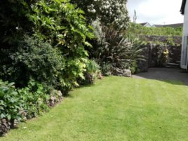 The garden at The Bower holiday cottage Rhossili, Swansea