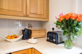 The kitchen at Brynymor Cottage self-catering accommodation, Llangennith, Gower