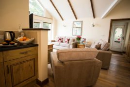 The view of the lounge and entrance hall at Brynymor Cottage self-catering accommodation, Llangennith, Gower