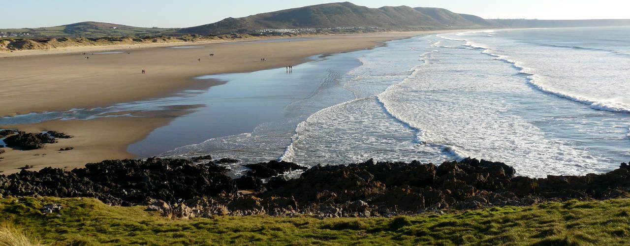 Llangennith Burrows from Burry Holms, Gower