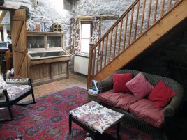 The sitting room in Delvid Stables self-catering accommodation, Llangennith, Gower