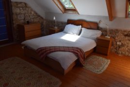 The master bedroom at Delvid Stables holiday home, Llangennith, Gower