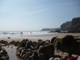 Mewslade bay, our closest beach on Bank Holiday Monday