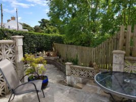 The patio at Sea Breeze Apartment 3 self-catering accommodation, Horton, Gower