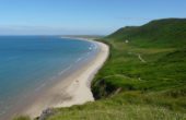 Rhossili Bay, Gower Peninsula, June 2010, named best beach in the UK