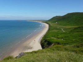 Rhossili Bay, Gower Peninsula, June 2010, named best beach in the UK