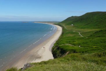 Rhossili Bay, Gower Peninsula, June 2010, named best beach in the UK