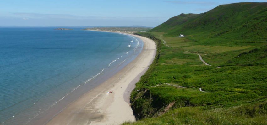 Rhossili Bay, Gower Peninsula, June 2010, named best beach in the UK