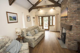 The lounge at Corn Cottage self-catering accommodation, Rhossili, Gower