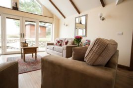 The French doors at Brynymor Cottage self-catering accommodation, Llangennith, Gower