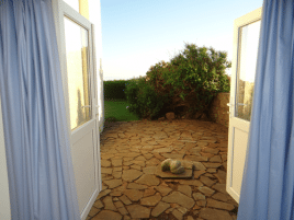 The French windows at Sunnyside holiday cottage, Rhossili, Gower, near Swansea