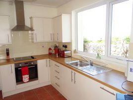 The kitchen at Sunnyside holiday cottage, Rhossili, Gower Peninsula