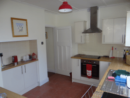 The kitchen at Sunnyside holiday accommodation, Rhossili, Gower Peninsula