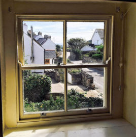 View from master bedroom of Limetree Cottage Port Eynon self-catering Gower Peninsula