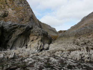 The approach to Paviland Cave calls for sturdy footwear