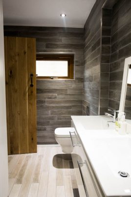 Ground floor bathroom at The Bower Cottage self-catering cottage, Port Eynon, Gower