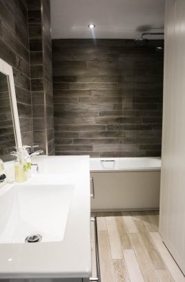 Ground floor bathroom at The Bower Cottage self-catering cottage, Port Eynon, Gower