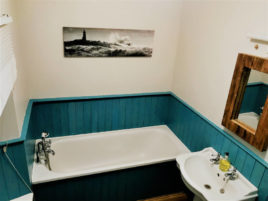 The bathroom at Plum Cottage Llangennith self-catering Gower Peninsula