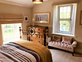 The bedroom at Plum Cottage Llangennith self-catering Gower Peninsula