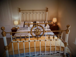 The bedroom at Plum Cottage Llangennith self-catering Gower Peninsula