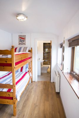 The bunkroom at The Bower Cottage self-catering cottage, Port Eynon, Gower