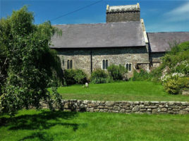 The church from the garden at Plum Cottage Llangennith self-catering Gower Peninsula