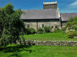 The church from the garden at Plum Cottage Llangennith self-catering Gower Peninsula