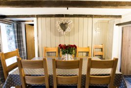 The dining room at The Bower Cottage self-catering holiday cottage, Port Eynon, Gower Peninsula