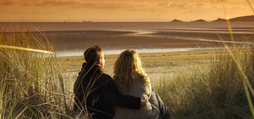 Evening in the dunes at Swansea Bay