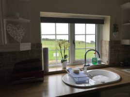 The view from the kitchen of Coastal View, Oxwich, Gower