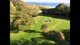 The garden at The Hollies holiday apartment, Horton, Gower