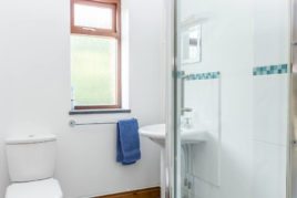 The bathroom at The Barn self-catering accommodation, Llethryd, Gower