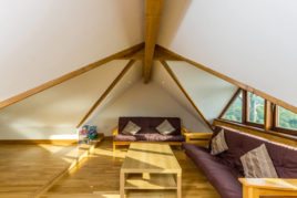 The sitting room at The Tractor House self-catering accommodation, Llethryd, Gower