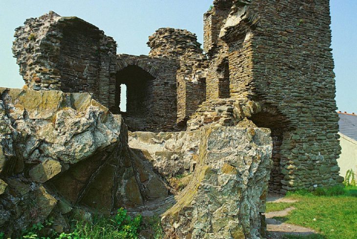 Loughor Castle at Loughor on the edge of the Gower Peninsula, Swansea