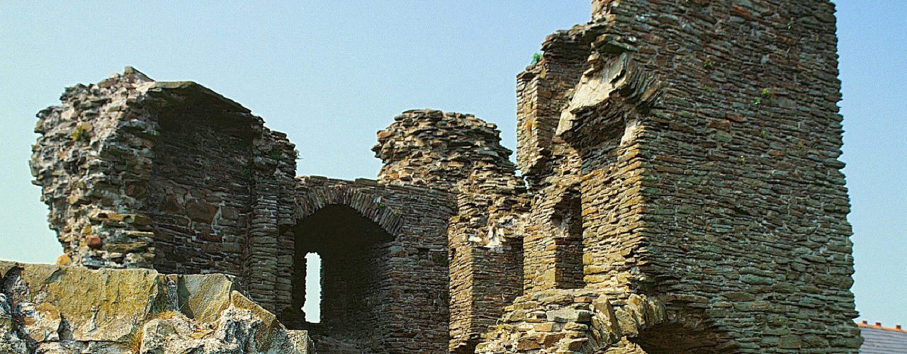 Loughor Castle at Loughor on the edge of the Gower Peninsula