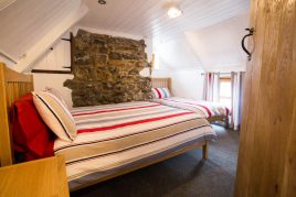 The main bedroom in The Bower Cottage self-catering cottage, Port Eynon, Gower Peninsula