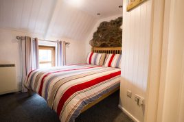 The double bedroom at The Bower Cottage holiday cottage, Port Eynon, Gower
