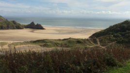 Three Cliffs Bay - a short distance from Hollies self-catering holiday cottage, Horton, Gower